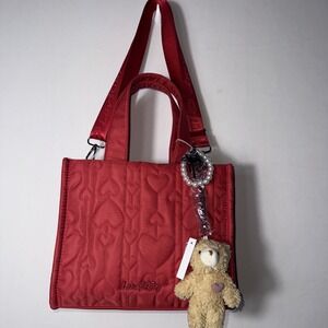 Luv Betsey By Betsey Johnson Quilted Hearts Handbag Crossbody Purse Valentines
